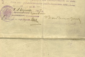 Людмила Фин - студентка Императорского Николаевского университета. 1917 год.