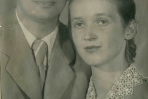 Абрам Моисеевич Лясс с женой Инной. 1950