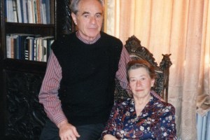 Наталия Валентиновна Лясс с мужем Ефимом Брусовани. Петербург, 1992 год.